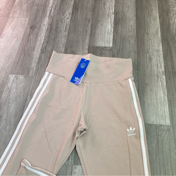 M womens ADIDAS originals 7/8 flare leggings size Medium 3 stripe trefoil - Picture 8 of 8